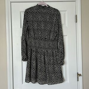 She & Sky Black and‎ Cream Polka Dot Dress